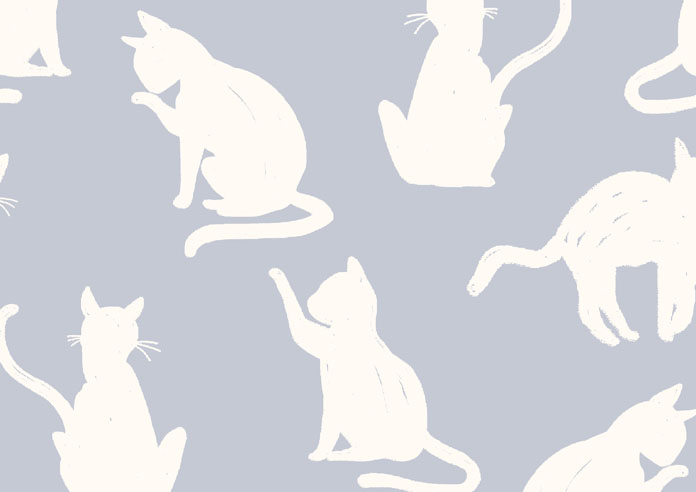 Curious Cats, Blue - Roller Blind - Image 6